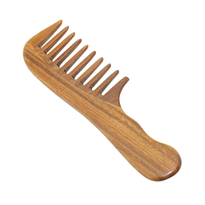 Green Sandalwood Wide Tooth Comb (Coarse Tooth) For Women