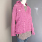 Wool Cardigans for Women - Light Pink