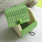 Simple Cute Heart Shaped Bamboo Storage Box - Green