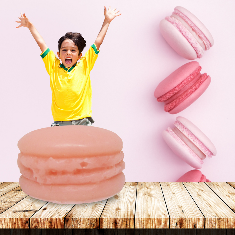 RIMURIMU Handmade Kids Pink Macaron Natural Soap