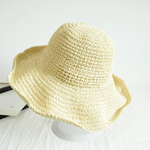 Crochet Straw Hats - Beige