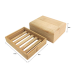 Natural Bamboo Soap Container (Rectangle) with lid
