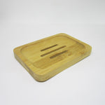 Natural Bamboo Rectangle Shape Soap Tray - BIG