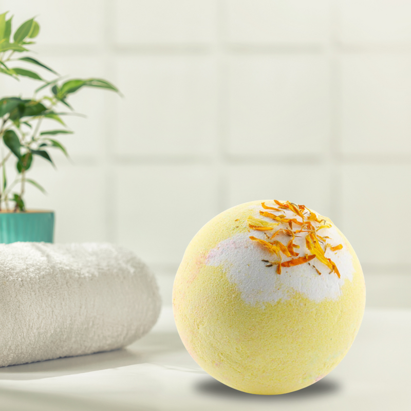 RIMURIMU Lemon Sensation Organic Bath Bombs (100 gms)