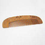 Natural Peach Wood comb (Vintage Leaf Series)