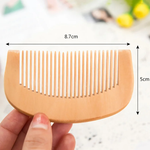 Natural Peach Wood Classic D Shaped Hand Held Comb