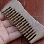 Natural Golden sandalwood Comb - Wide Tooth