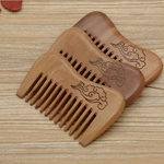 Handmade Sandalwood Wide Tooth Cloud Etched Comb