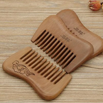 Handmade Sandalwood Wide Tooth Cloud Etched Comb