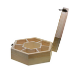 Plain Wooden Hexagon Jewelry Organizer with a glass lid
