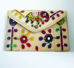 Embroidered Ethnic Boho Shoulder Crossbody Bag - Off White
