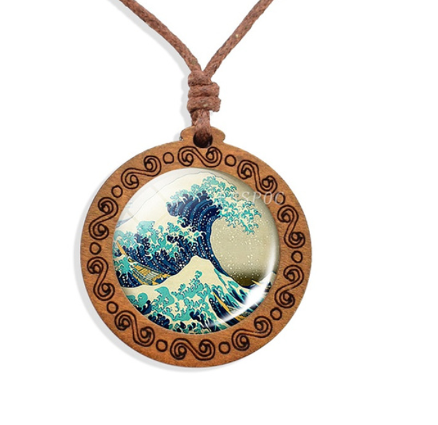 Wooden Necklace - Cabochon Jewelry - 1