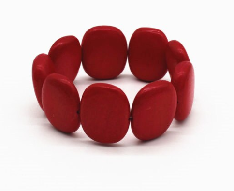 Red Wooden Fashion Bracelet for Women - Lead and Nickle Freee
