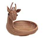 Rattan Woven Fruit Basket - Deer Bread Basket Fruit Bowl/Vegetable Snack Basket