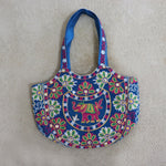 Hand Embroidered Ethnic Shoulder bag | Bohemian bag - Multicolored embroidery patches - 08