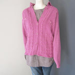 Wool Cardigans for Women - Light Pink