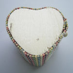 Simple Cute Heart Shaped Bamboo Storage Box - Multi