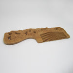 Natural Peach Wood anti-static massage health care vintage hair comb 1