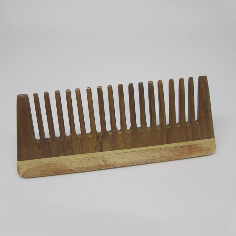 Neemwood (Azadirachta indica) CLASSIC - curl comb for thick, curly or tangled hair - 140 mm