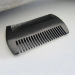 Sandalwood Men Beard Hair Comb (Narrow & Broad Teeth) - Black
