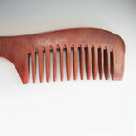 Natural Red sandalwood Comb With Short Handle