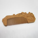 Natural Peach Wood comb (Butterfly)