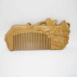 Natural Peach Wood comb (Butterfly)