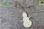 Christmas Tree Hanging Wooden Ornaments - Snowman