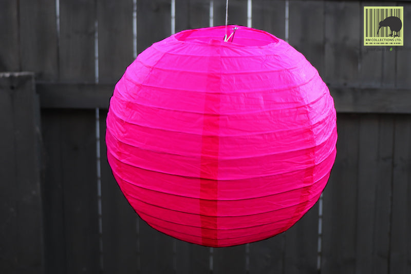 Decorative Paper Lanterns - Dark Pink
