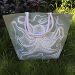 Jute Shopping Bag SeaGrn Octopus - Big