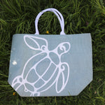 Jute Shopping Bag SeaGrn Tortoise - Big