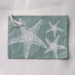 Jute Folder Starfish (Sea Green) - Medium