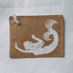 Jute Folder Mermaid (Khakhi) - Medium