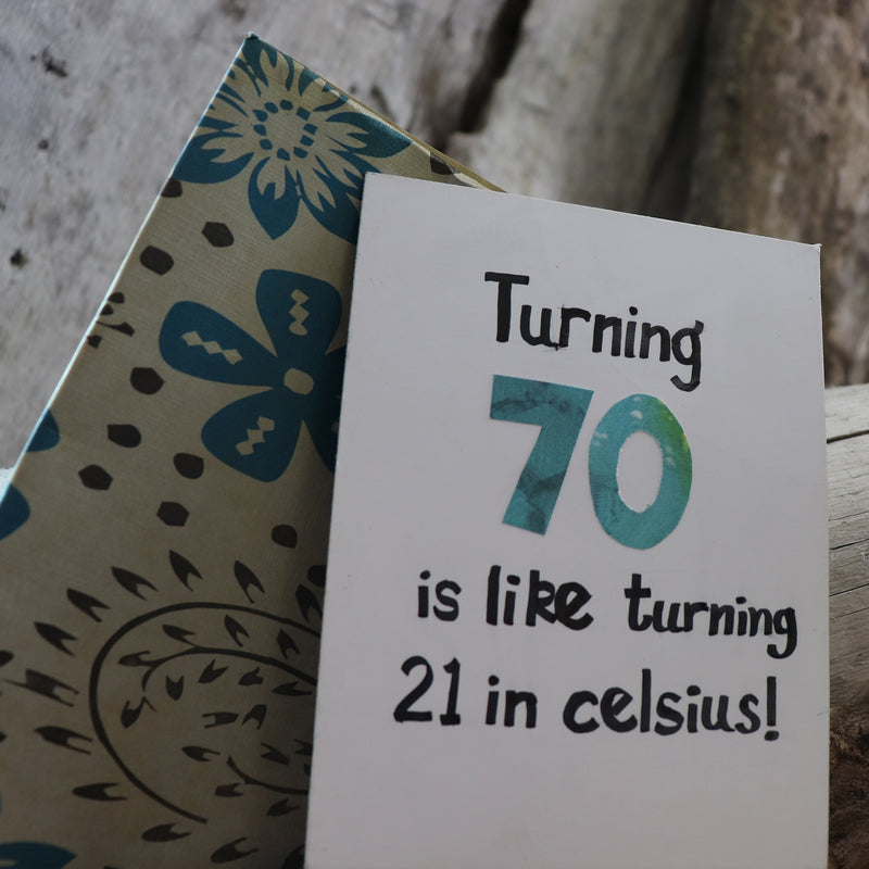 Handmade Birthday card - Turning 70 greeting card