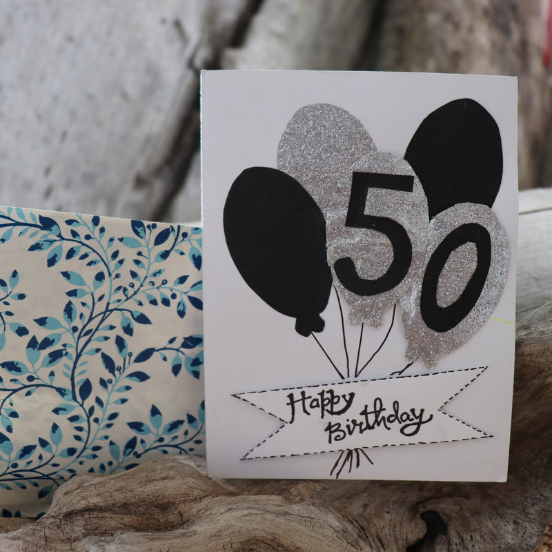 Handmade Birthday card - 50th Birthday greeting card