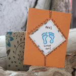 Handmade Baby Shower card - Hey Little One greeting
