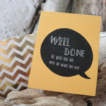 Handmade Celebrations Card - Well Done - Congratulations Greeting Card