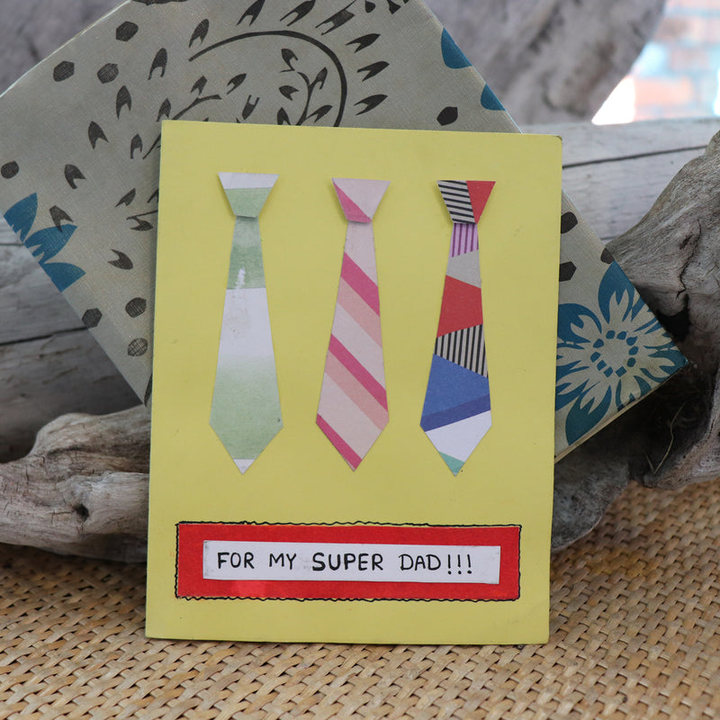 Handmade Relationships card for Dad - Super Dad