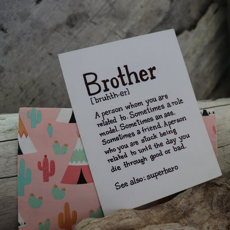 Handmade Relationships card for Brother - Your Role model