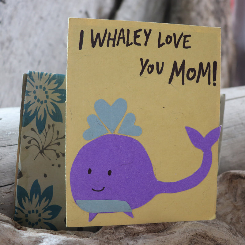 Handmade Relationships card for Mom - Whaley love for Mom