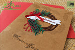Handmade Handcrafted Christmas Halo Paper Christmas Greeting Cards