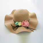 Sensational Straw Hat with flowers - Khaki