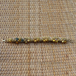 Fawn with Golden Bells - Handmade Vintage Cloth Bracelets