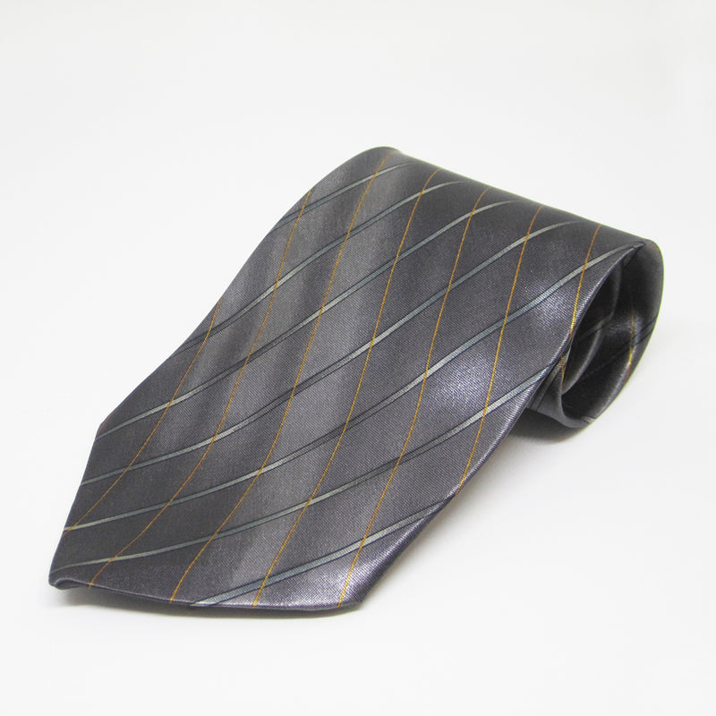 Dark steel expanded checkered design - Men Neck Tie