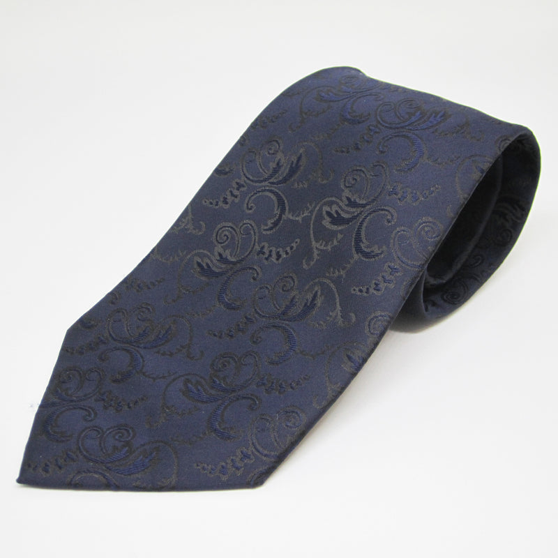 Dark Blue Self design - Men Neck Tie