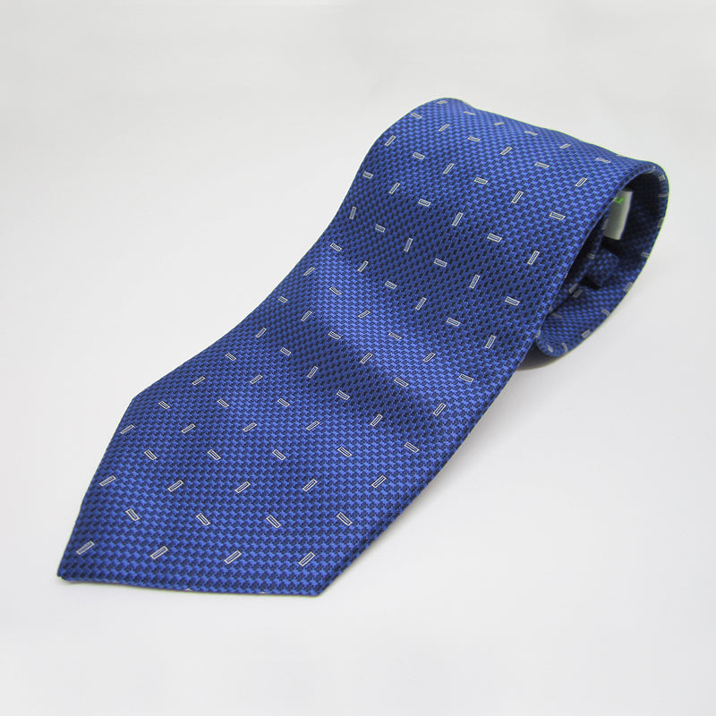 Light Blue Horizontal Vertical design - Men Neck Tie