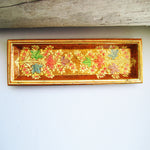 Paper Mache Tray - Golden (Yellow and Green flowers)