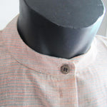 Peach and Grey Stripes 3/4th Sleeve With Pocket 100% Cotton Summer Shirts
