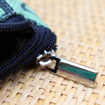 Jute Double zip (small) Pouch - Blu Keys