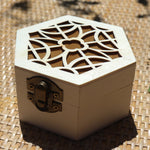 Hexagon Classic Floral Cup Wooden Gift Box